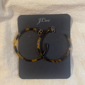 J.Crew Tortoise Hoop Earrings